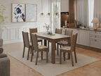 Conjunto Sala de Jantar Dolce Mesa Tampo de Madeira 6 Cadeiras Rustic/Crema/Lírio Bege Madesa